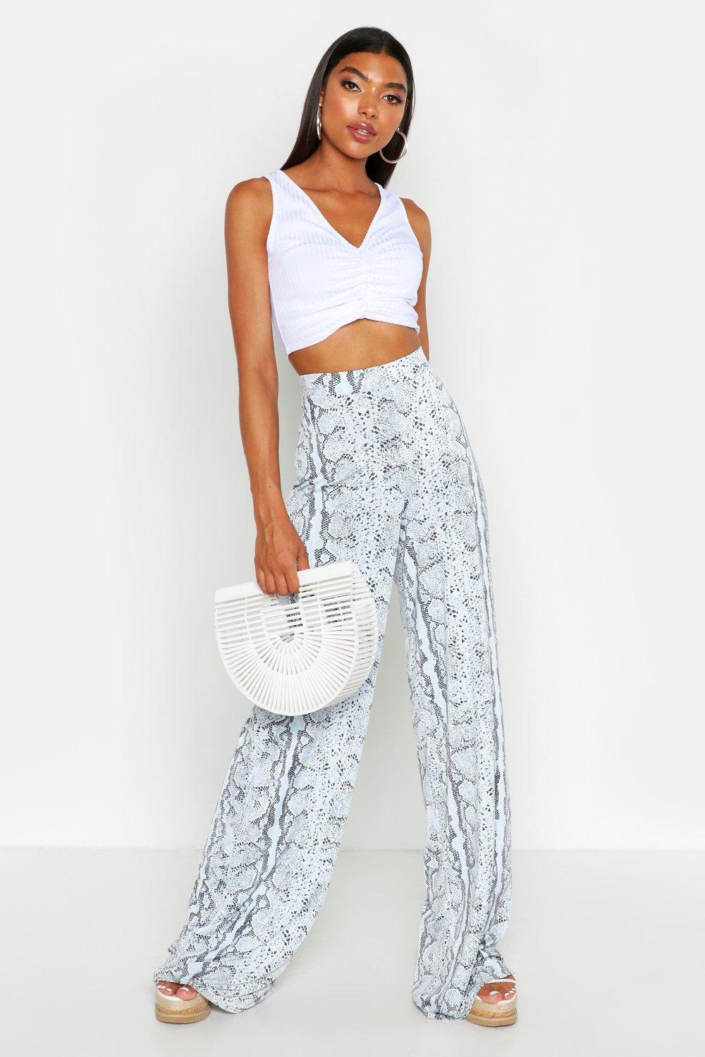 Boohoo snake print on sale trousers